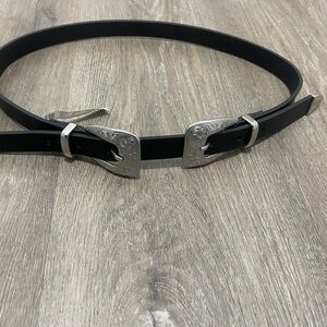 Target western double buckle belt